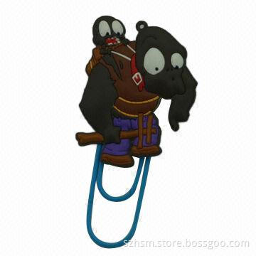 Convex PVC Cartoon Clip Bookmarks